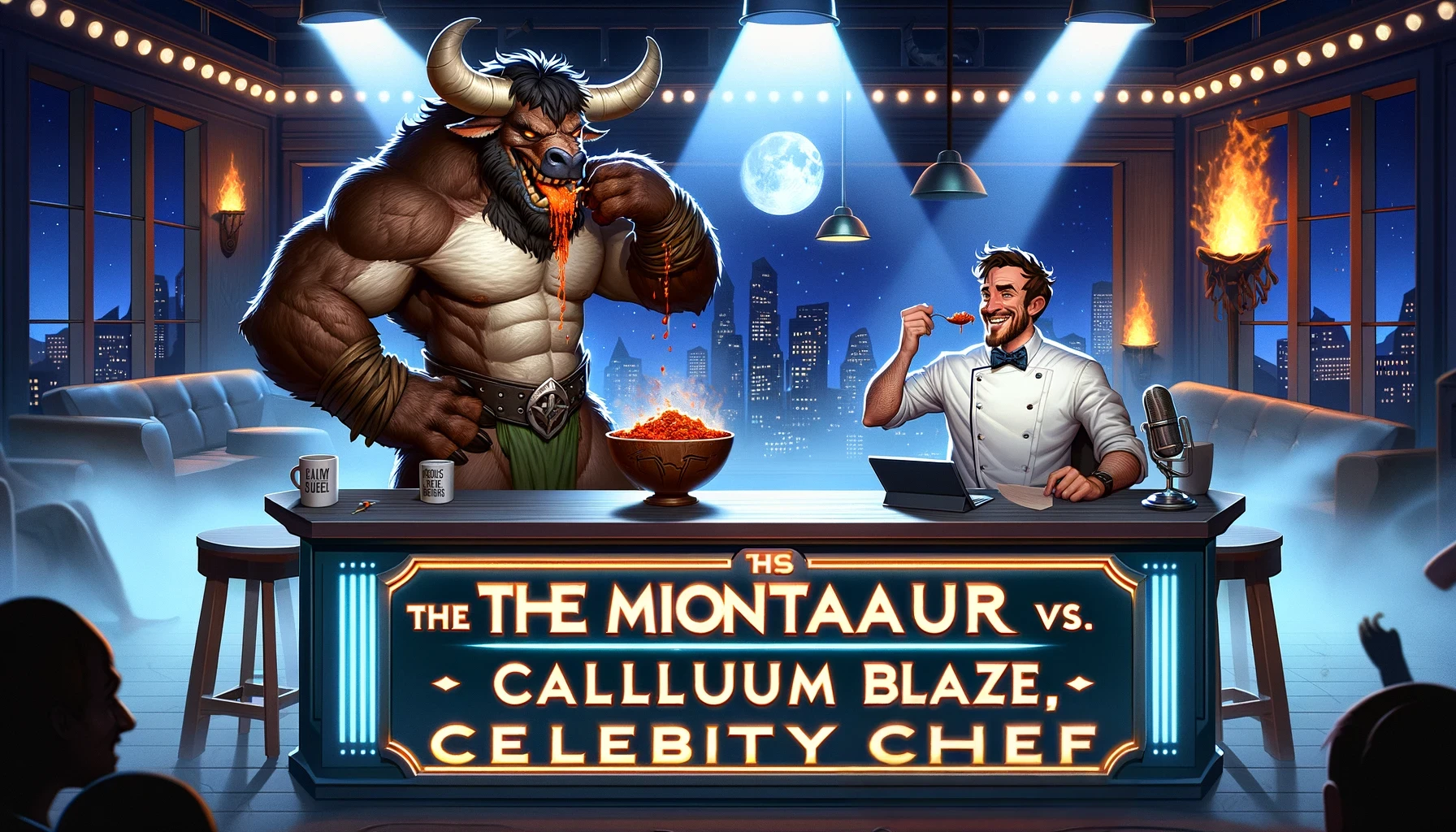 The Minotaur vs  Callum Blaze, Celebrity Chef