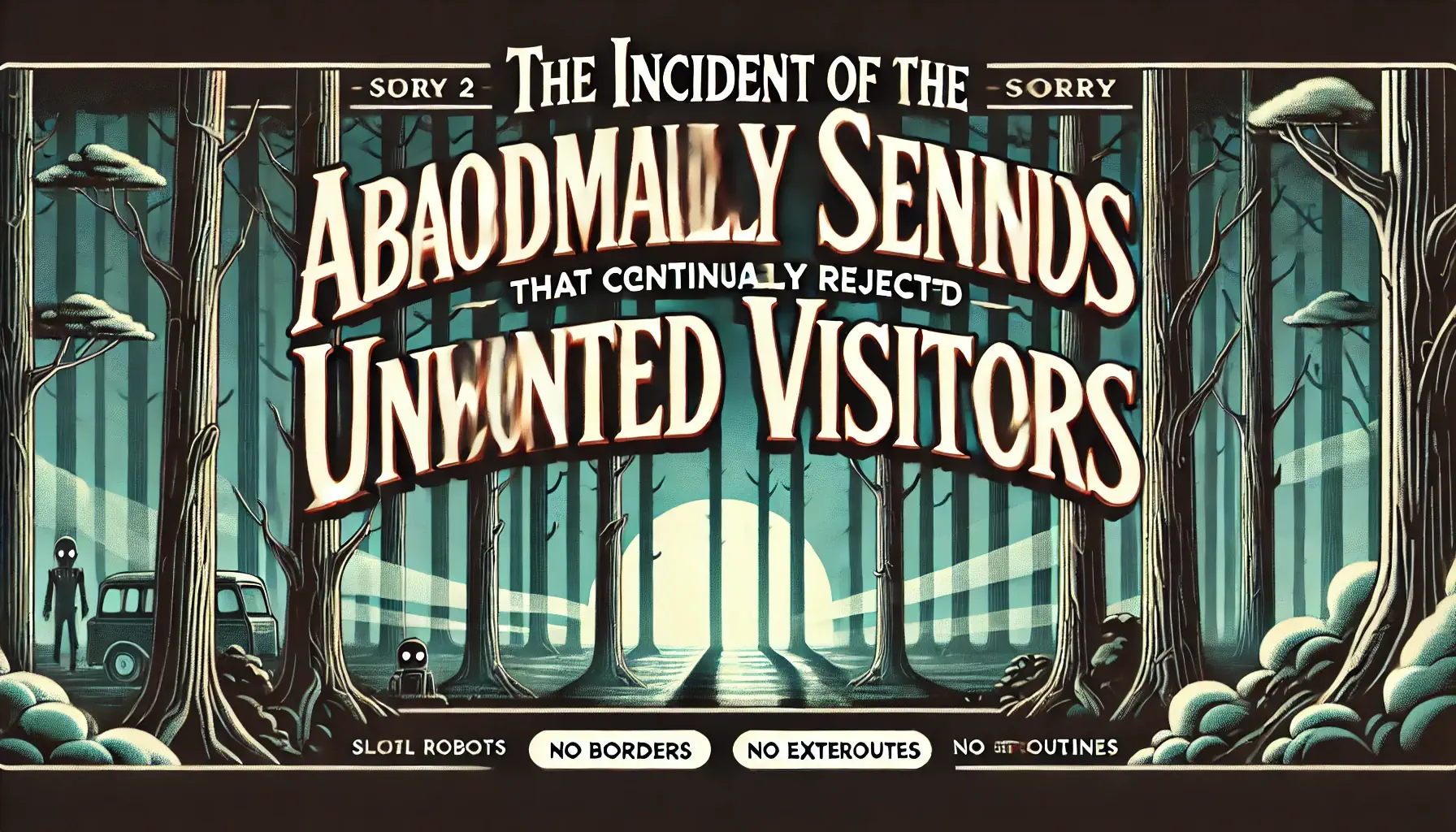 The Incident of the Abnormally Serene Woods That Continually Rejected Unwanted Visitors, Including the Robot Who Does What He Wants When He Wants